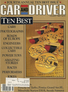 CAR & DRIVER 1986 JAN - RACE SEASON REVIEW, 911 TURBO